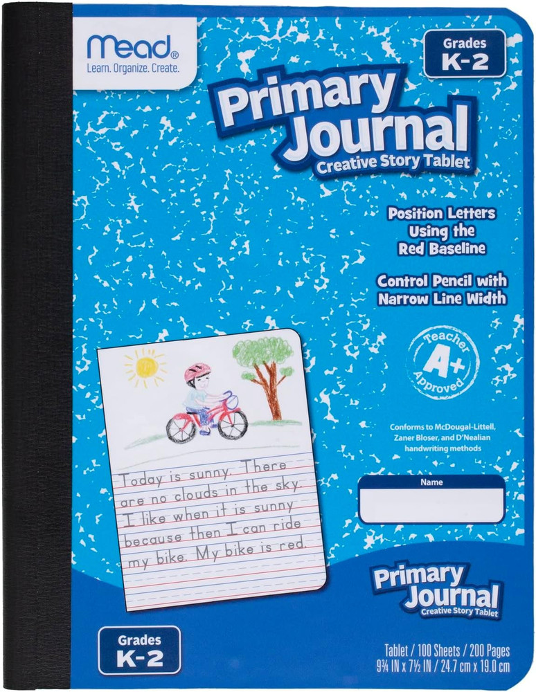 Primary Journal Creative Story Tablet Composition Notebook, 7.5" X 9.75", Grades