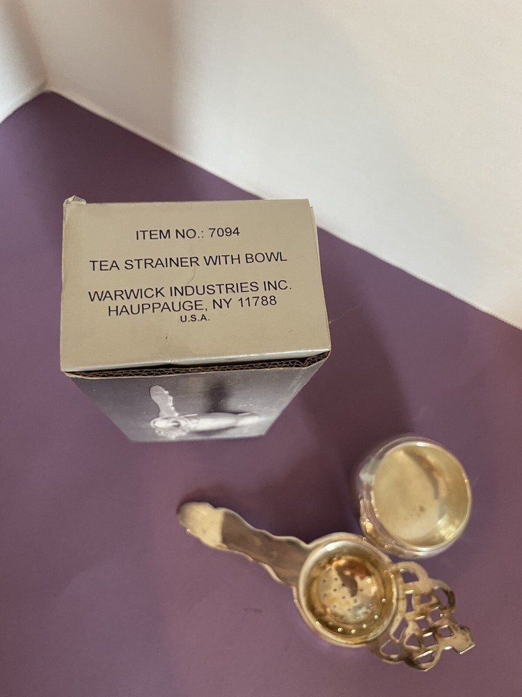 Vintage Warwick Tea Strainer w/ Bowl