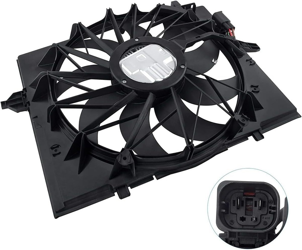Engine Radiator Cooling Fan Assembly Fit for BMW Models E60 E61 E63 E64 E65