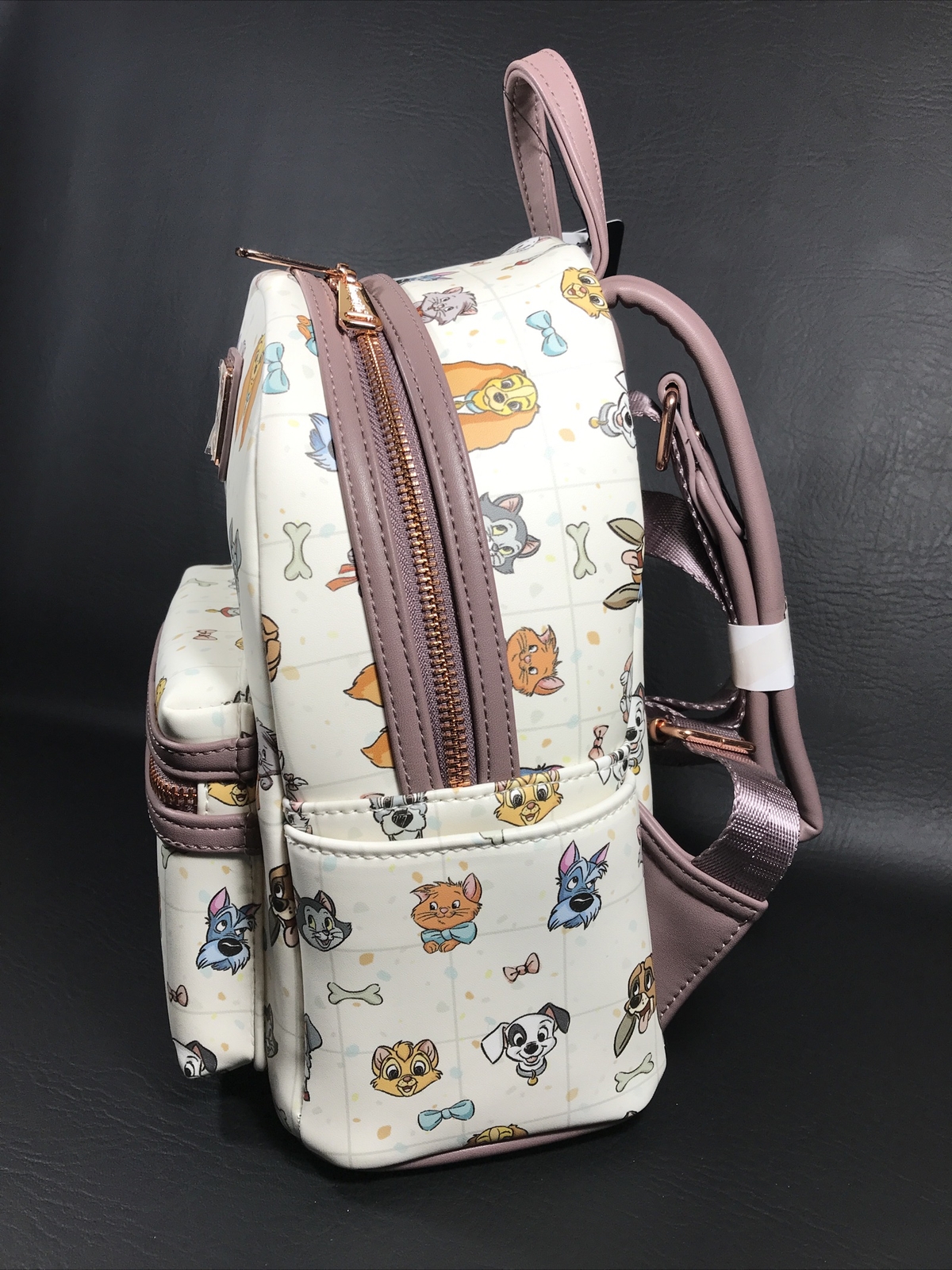Loungefly Disney Pets AOP All Over Print Dog Cats Mini Backpack & Cardholder