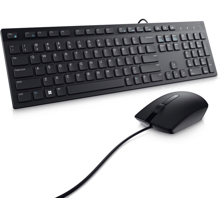 (10) Dell wired mouse and keyboard combo