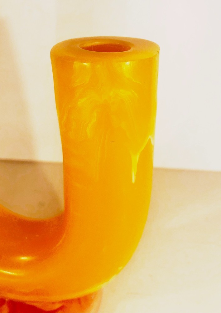 Vintage Butterscotch Bakelite Candle Holder Nice!