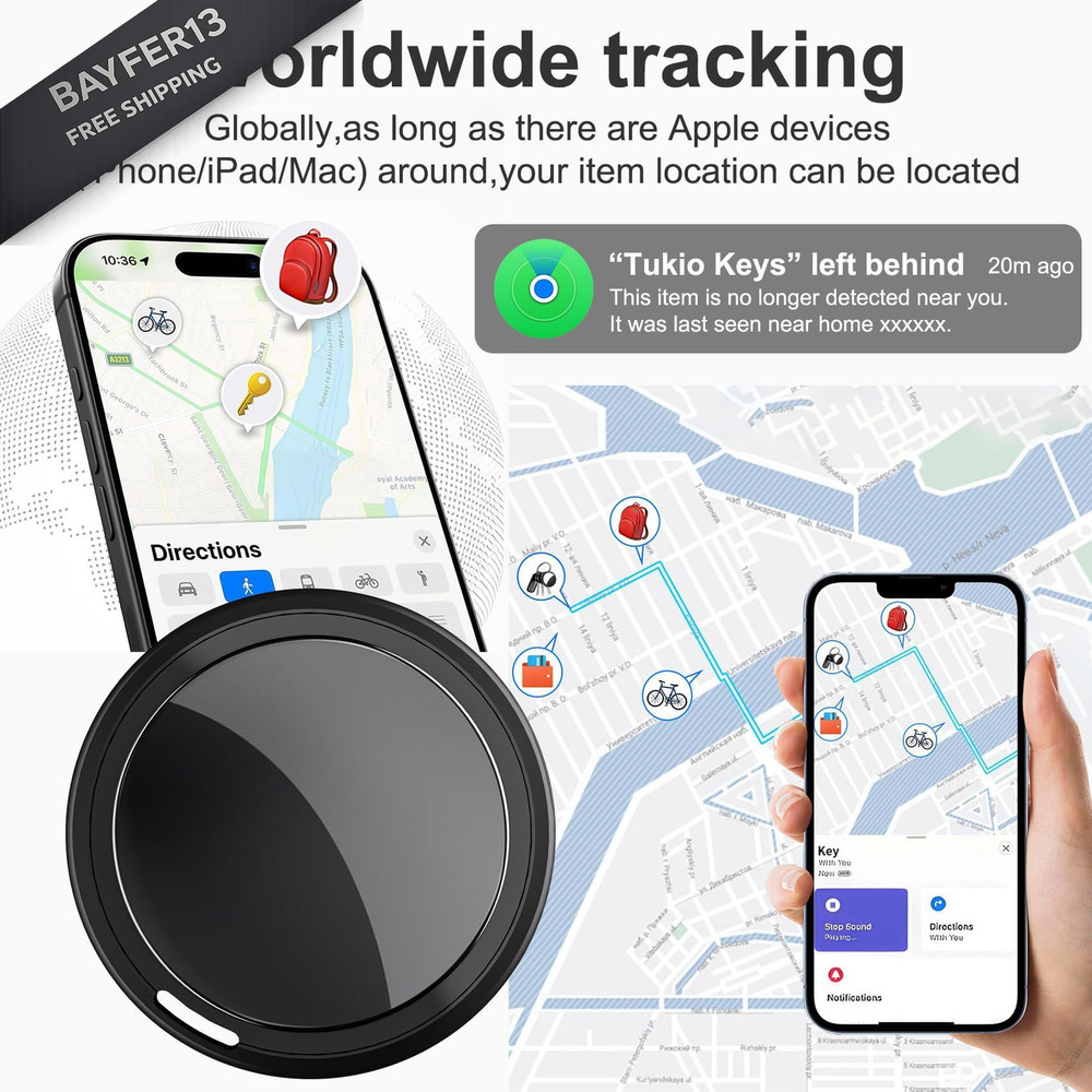Mini GPS Tracker for Vehicles, Car Device Hidden Black