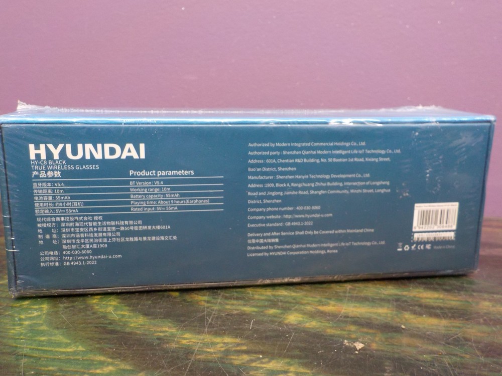 Hyundai HY-C8 Black AI Smart Bluetooth Glasses