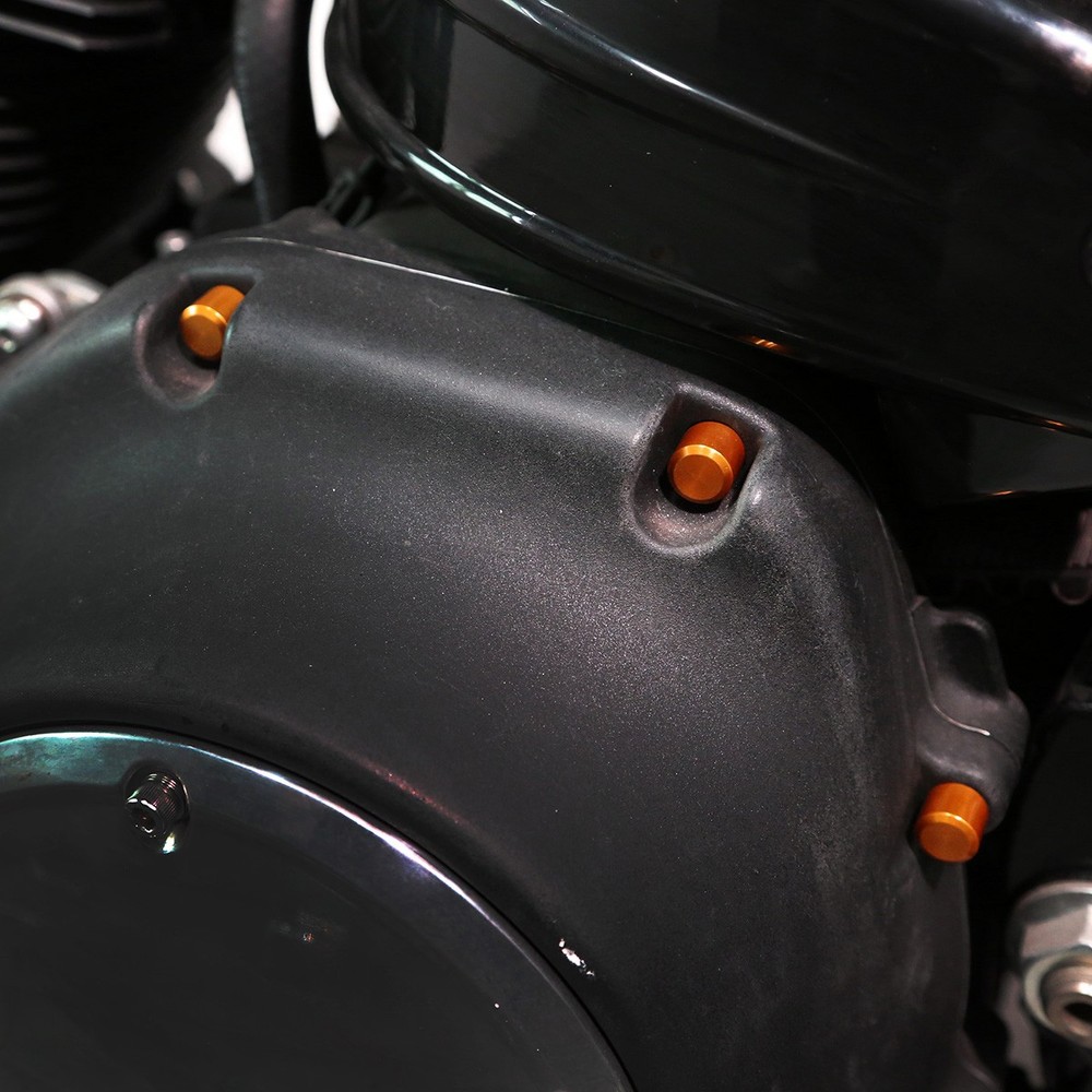 Quick Release Orange Engine Bolt Caps Cover For Harley Touring Softail 2018-2024