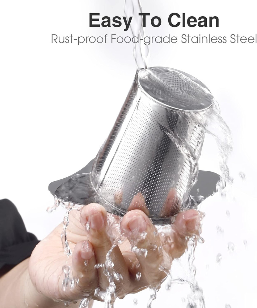 IPOW Reusable Stainless Steel Coffee Filter, Paperless Coffee Maker Strainer, Do