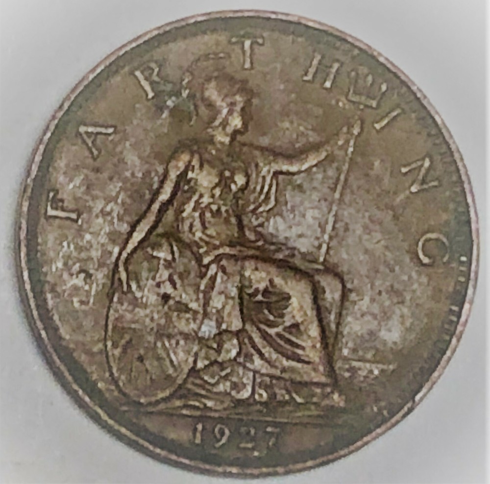 # C8570   GREAT BRITAIN     COIN,    FARTHING   1927