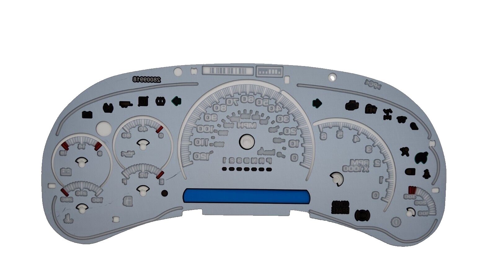 SS Style LED Edition White Gauge Face for 2006 2007 Classic Edition GM Clusters