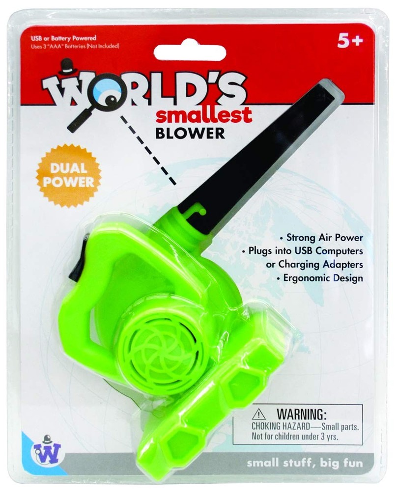 , Inc. World's Smallest Blower - Real, Working, Tiny, Dual Powered Leaf Blower