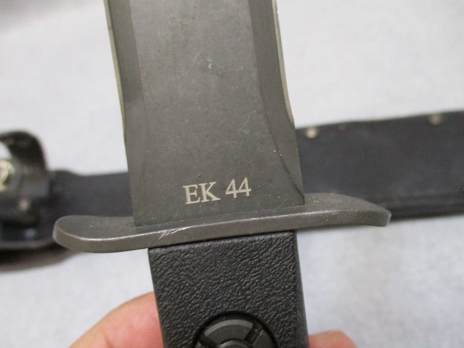 KA-BAR EK44 Commando Knife John Ek Fixed Blade w/ Leather Sheath Used