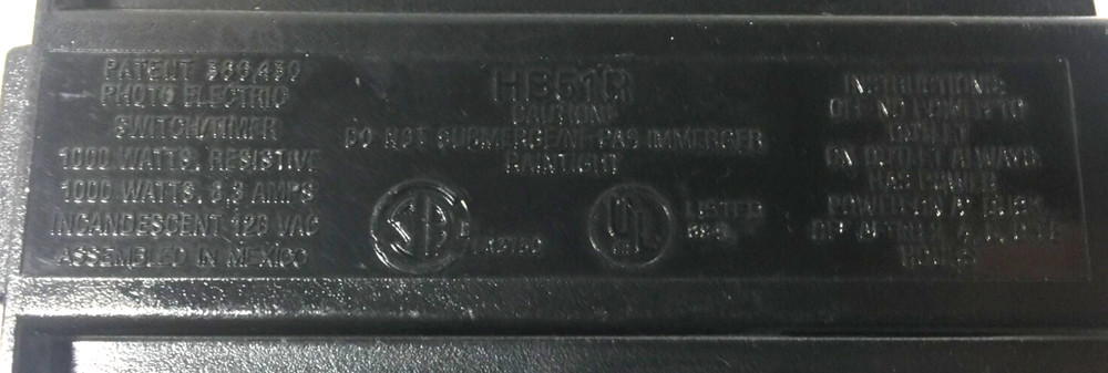 Intermatic Timer / HB51R / Programmable/ One Plug / Turns On C9