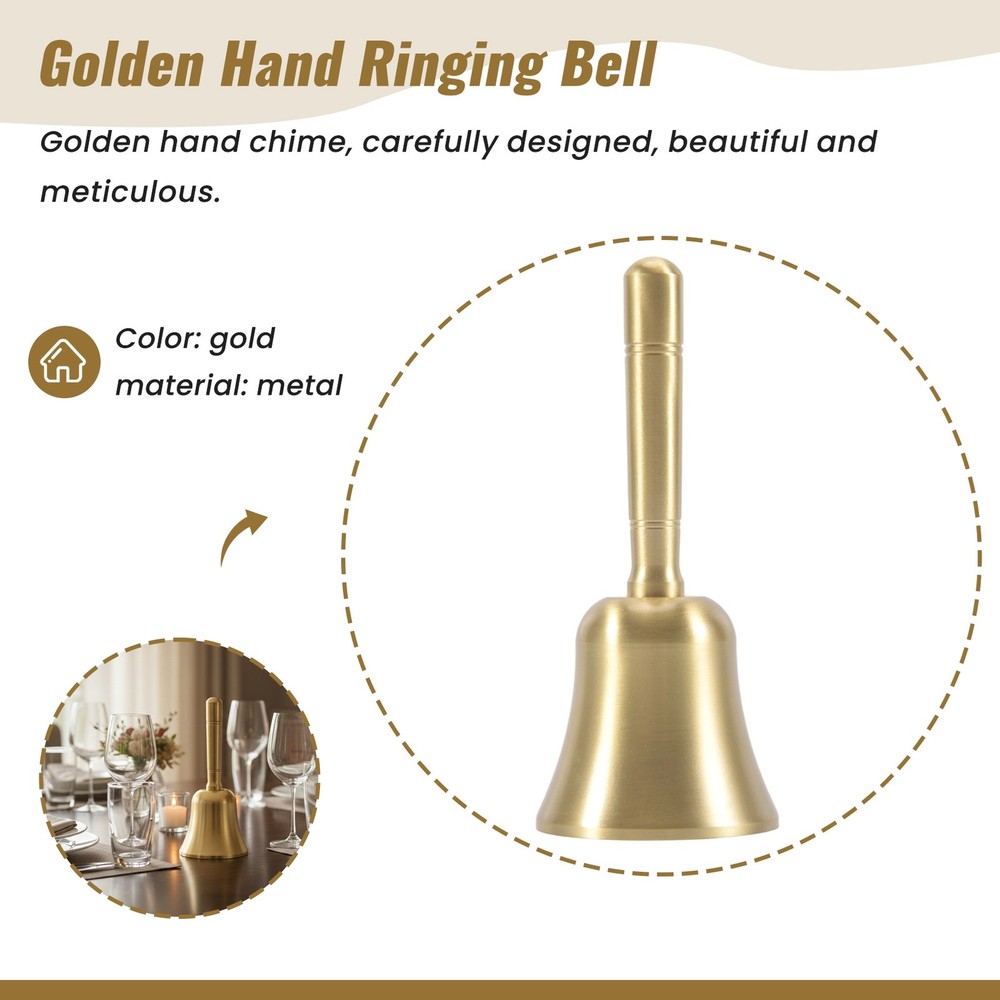 Super Loud Hand Barking Bell Solid Brass Dinner Bell G8L39133