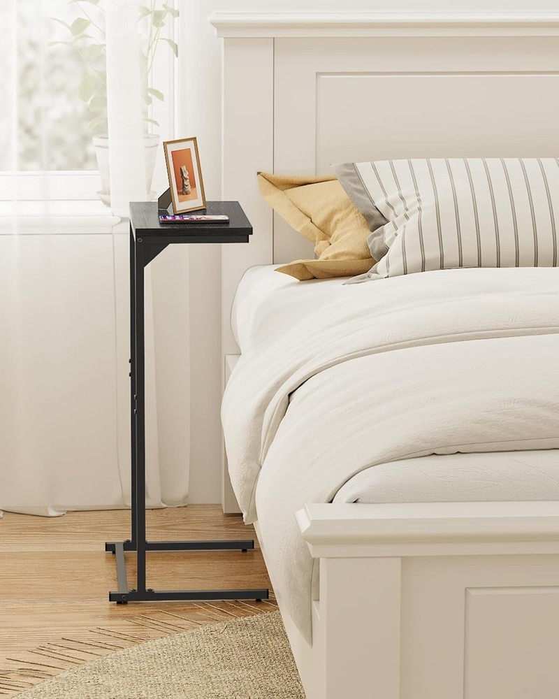 C Shaped End Table Small Side Table Set of 2 28.7 in Tall Couch Table Sofa