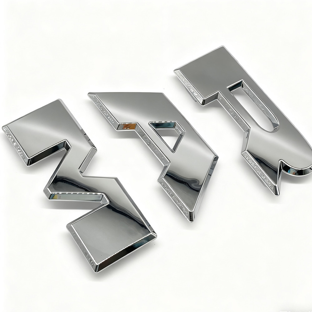 Chrome Replacement Grille Letter For R-A-M 1500 Front Emblem 2019-24 Accessories