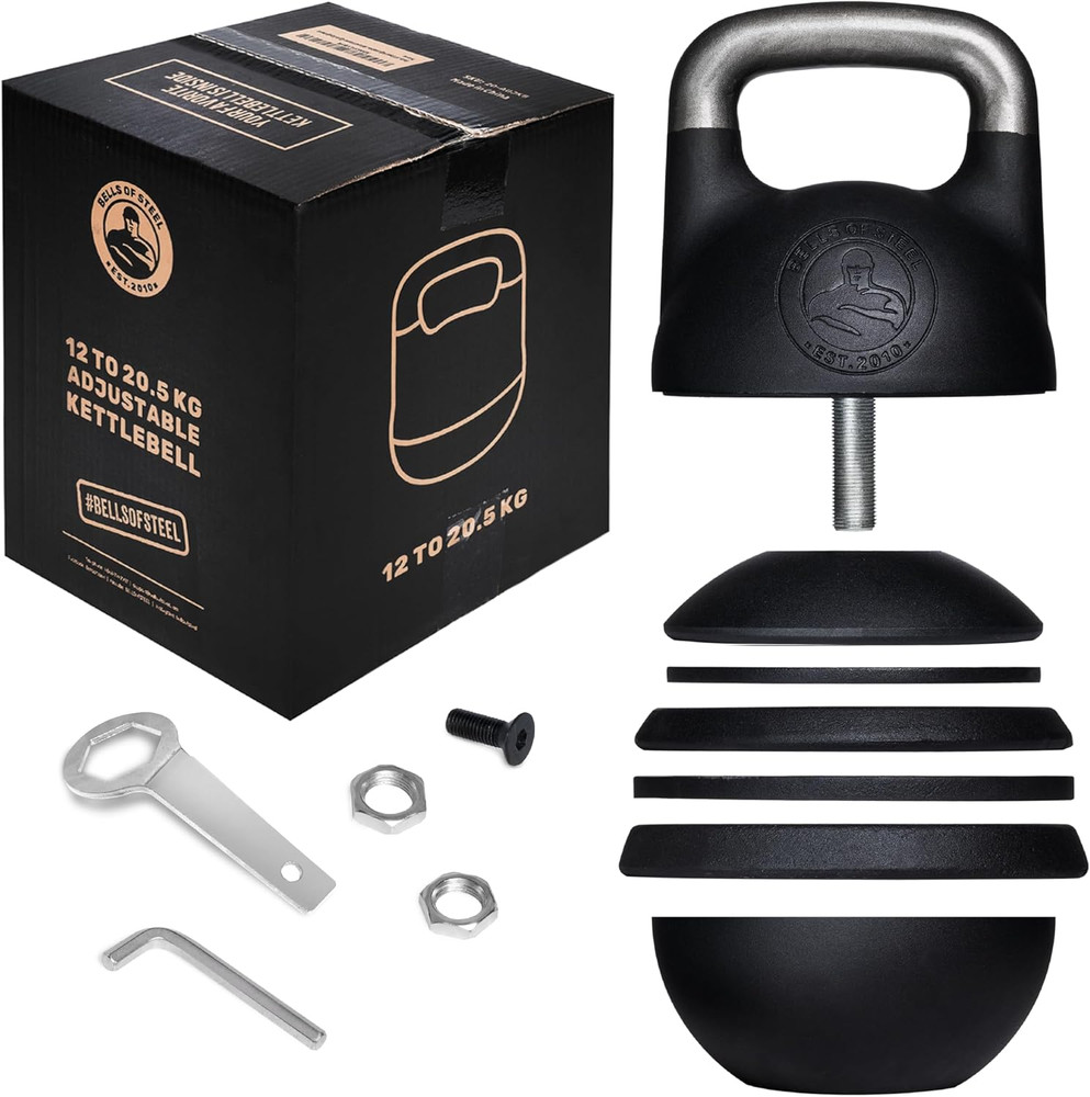 Adjustable Kettlebell Set [] Kettle Bell Weight Set | Steel Shell, Internally-Lo
