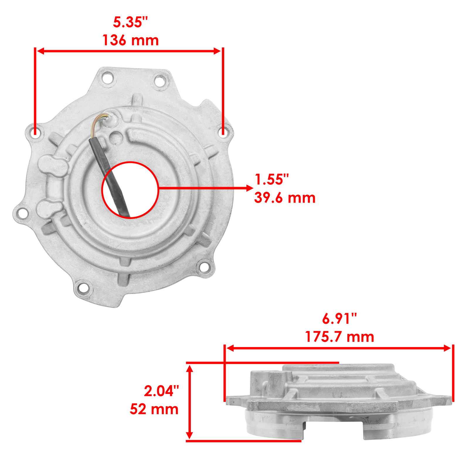 Caltric Front Differential Output Cover For Polaris RZR 4 800 900 EFI 2012-2014