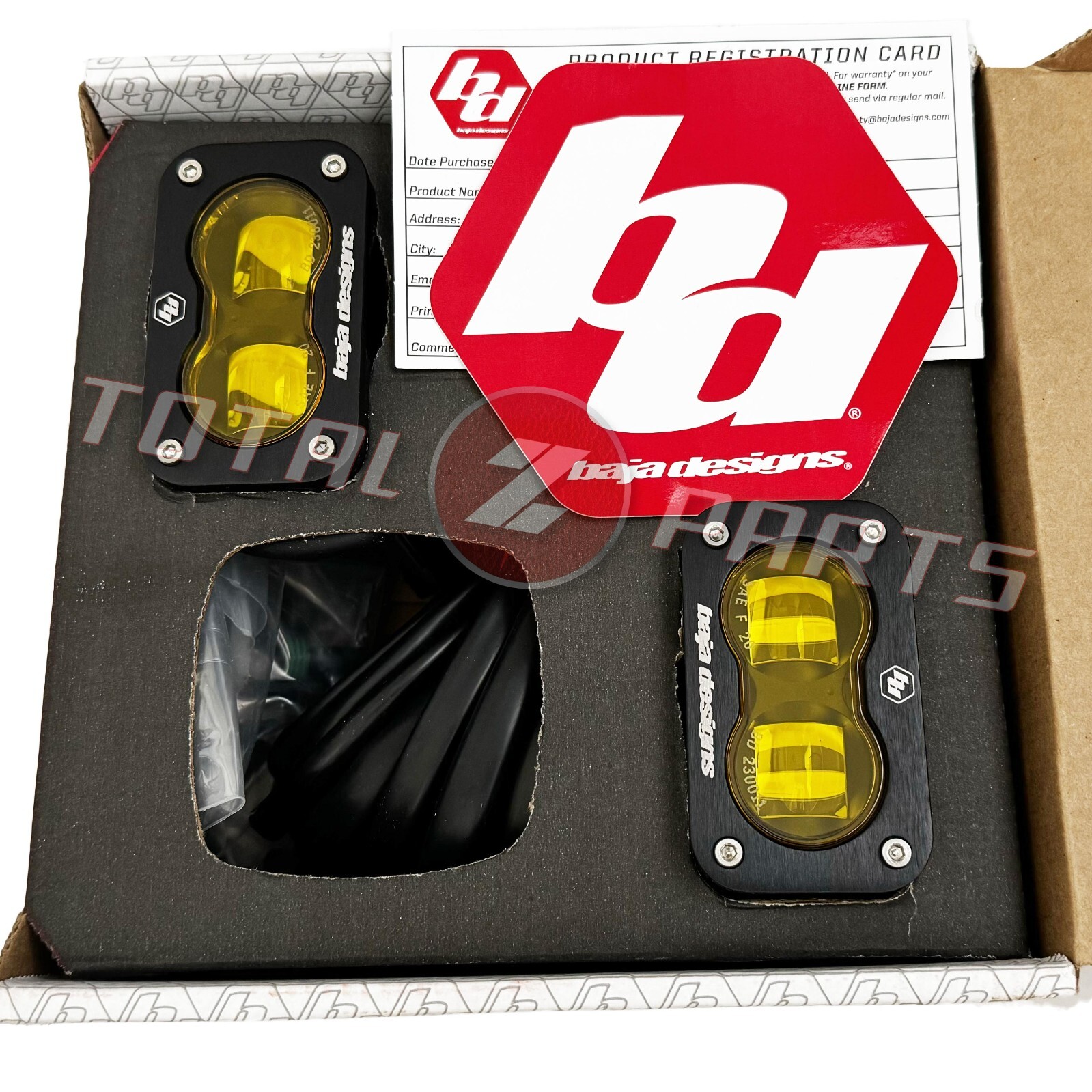 Baja Designs® S2 SAE J583 Amber Road Legal LED Lights Pair & Wiring Harness