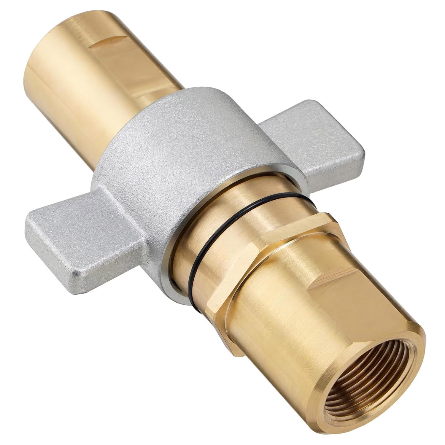 1" NPT Wet-Line Wing Nut Hydraulic Quick Disconnect Coupler / Coupling Set NEW