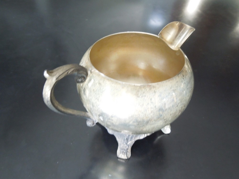 FB Rogers Silver Co. Tea Set Silver Plated Teapot , Cream & Sugar With Lid