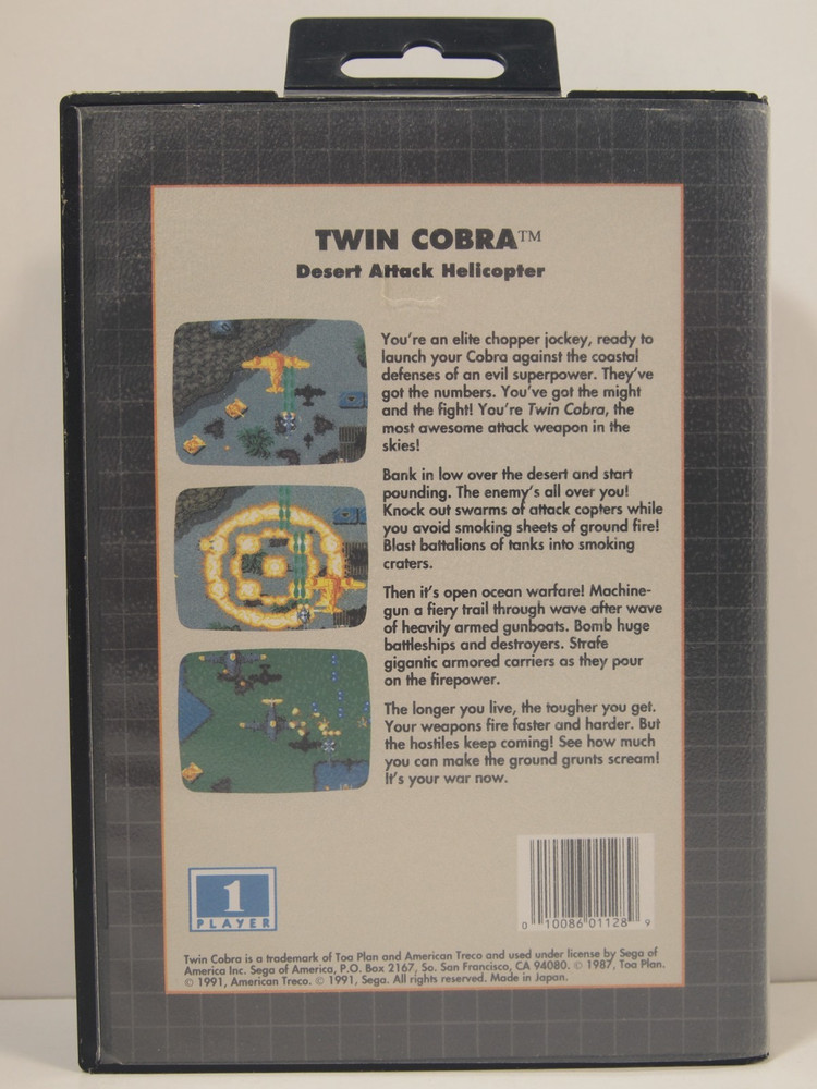 Twin Cobra Desert Attack Helicopter Case (SEGA Genesis) Authentic BOX ONLY