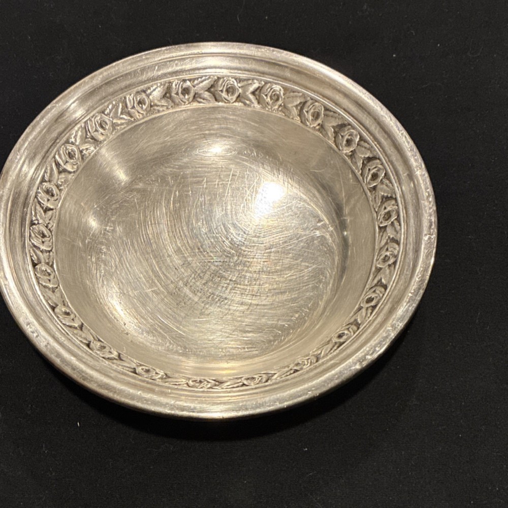 Reed & Barton Silverplate Rose Pattern Bowl 6.5" Diameter Decorative Rim