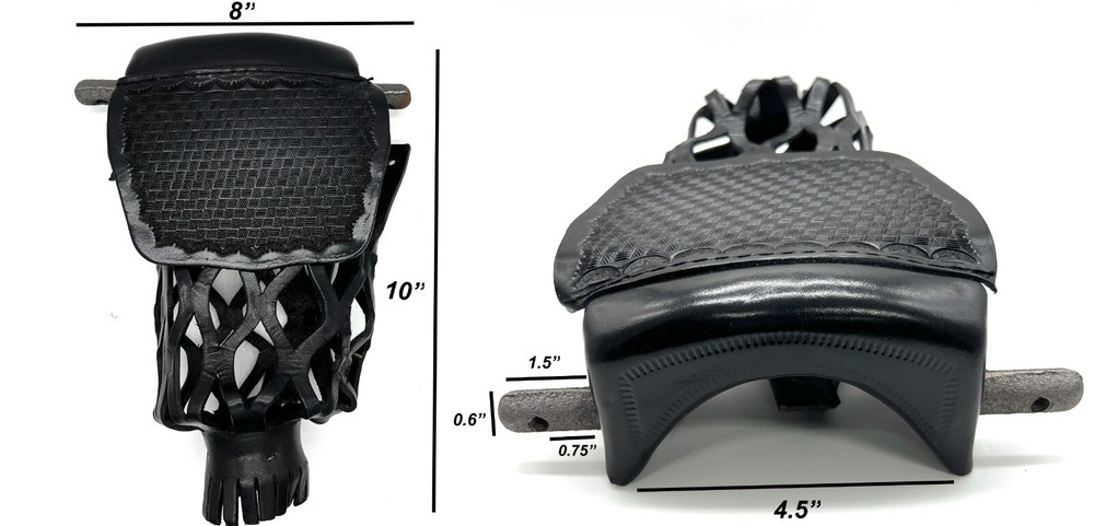 6pcs BROWN Genuine Leather Pool Table Pockets Mosaic Pattern