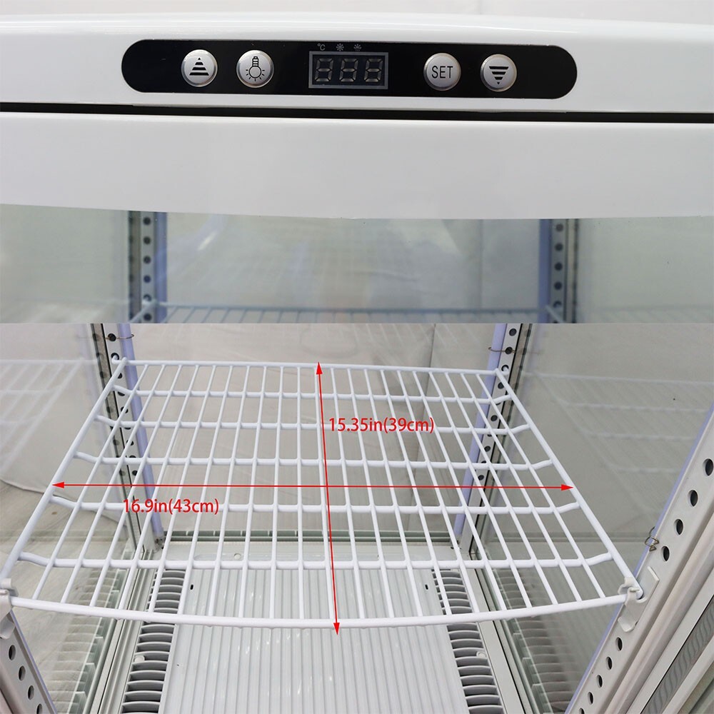 110V 5 Layers Refrigerated Cake Display Vertical LED Lighting Lockable Wheels