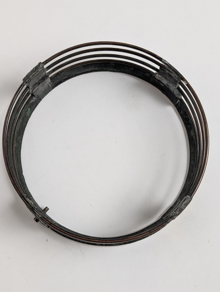 WWII John E. Hand & Sons Brass Navy Ship Compass P.E.X. U/4 Complete w/ Gimbal