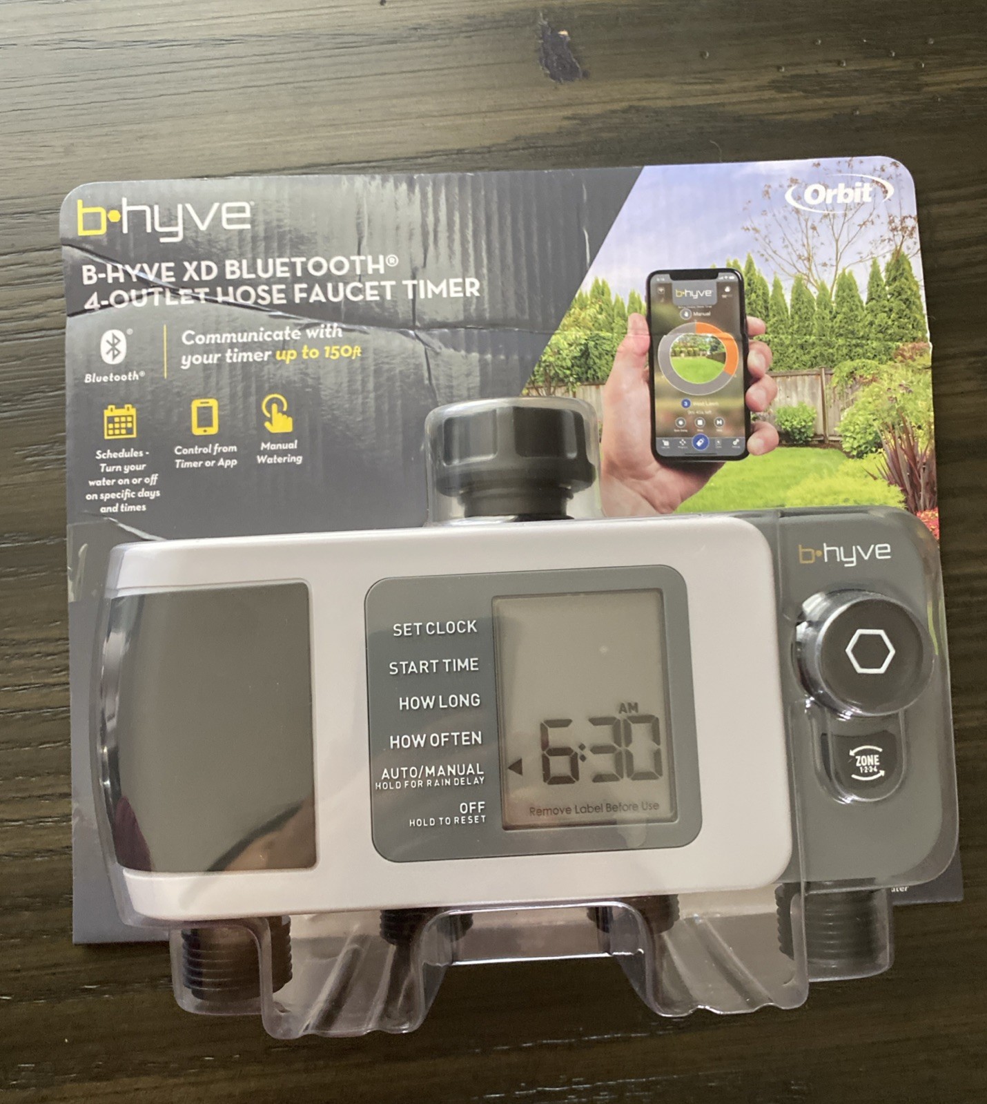 Orbit B-Hyve XD Bluetooth 4-Outlet Hose Faucet Timer New