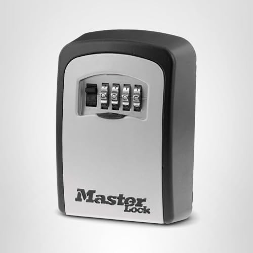 Master Lock 5401EC Wall Mount 4-Digit Combination Key Lock Box, 5 Key, Black