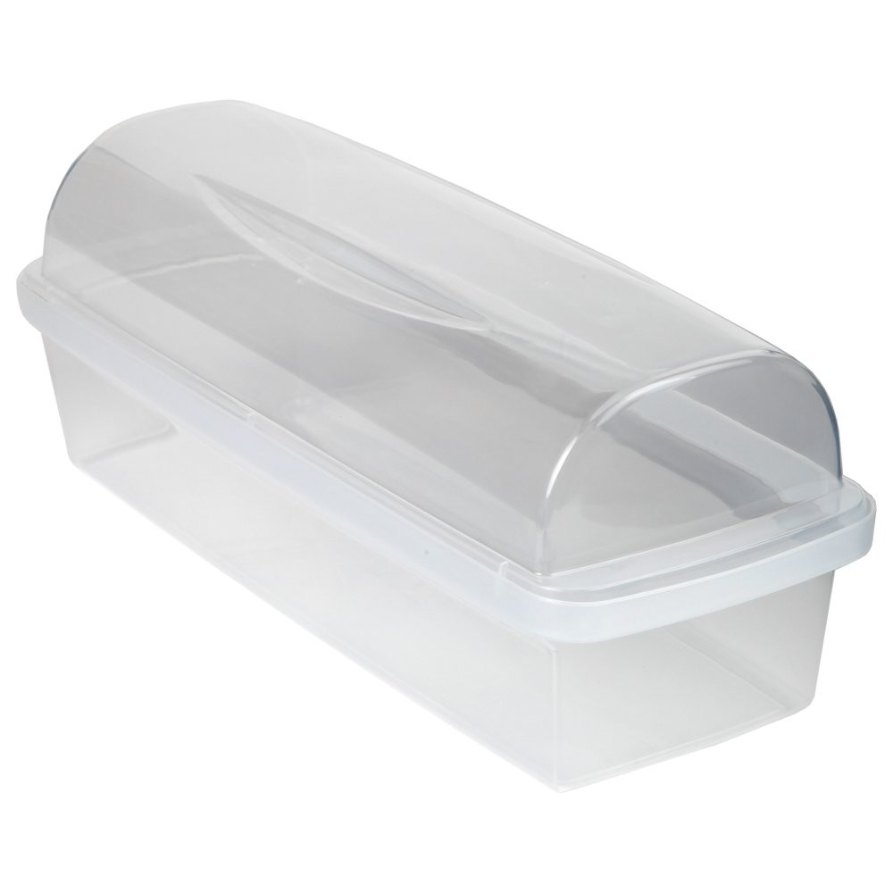 Home-X Bread Storage Container - BPA Free, Transparent Plastic clear