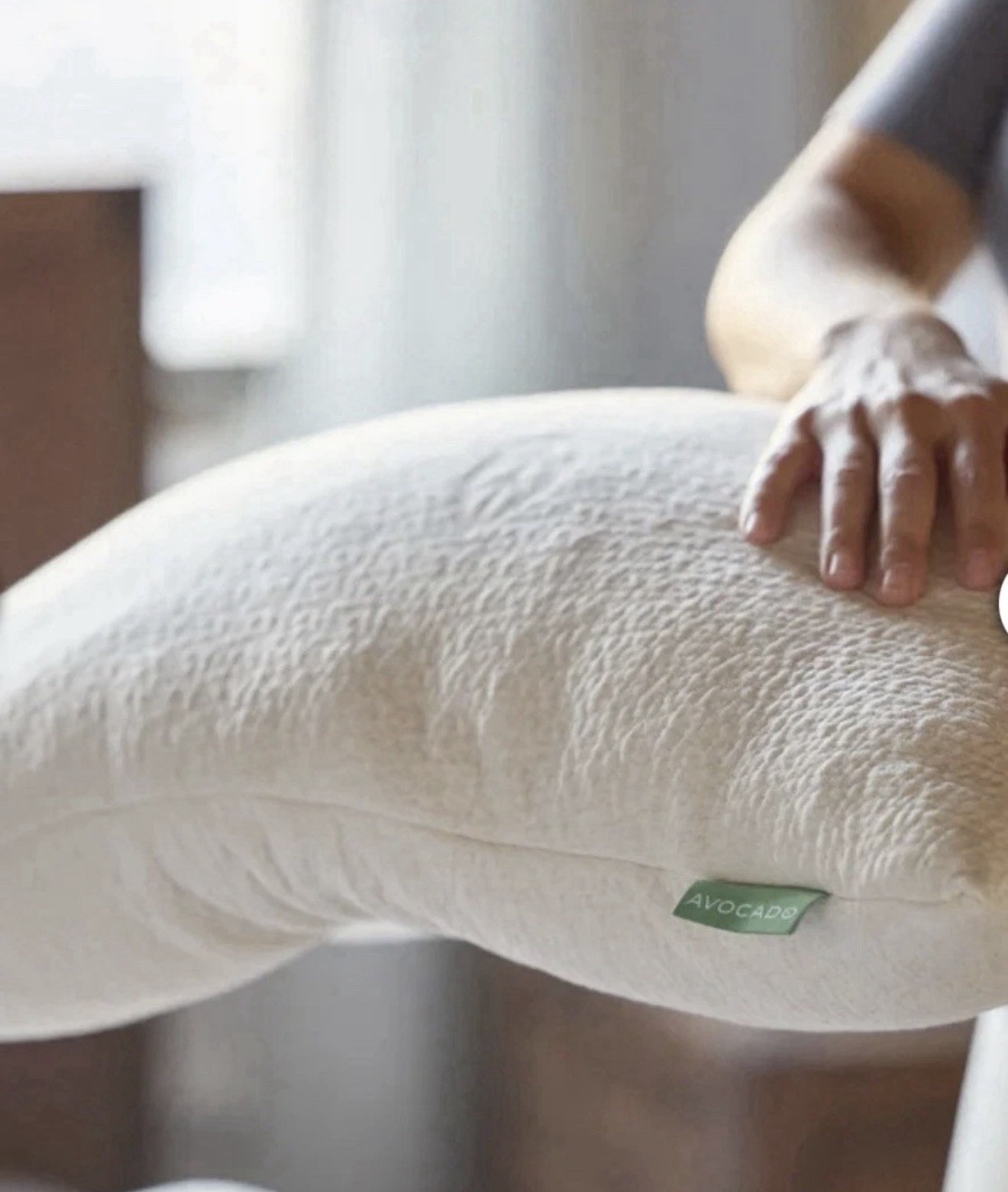 Avocado Green Organic Pillow Queen – Latex & Kapok – Model SFPAVAMEM-QPIL