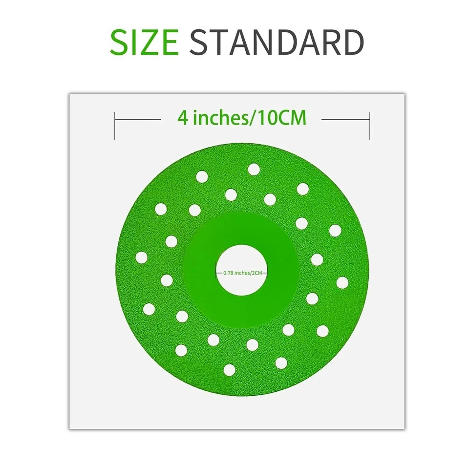 Glass Cutting Disc for Angle Grinder, 4" Ceramic Diamond Blade, Ultra-Thin Tile