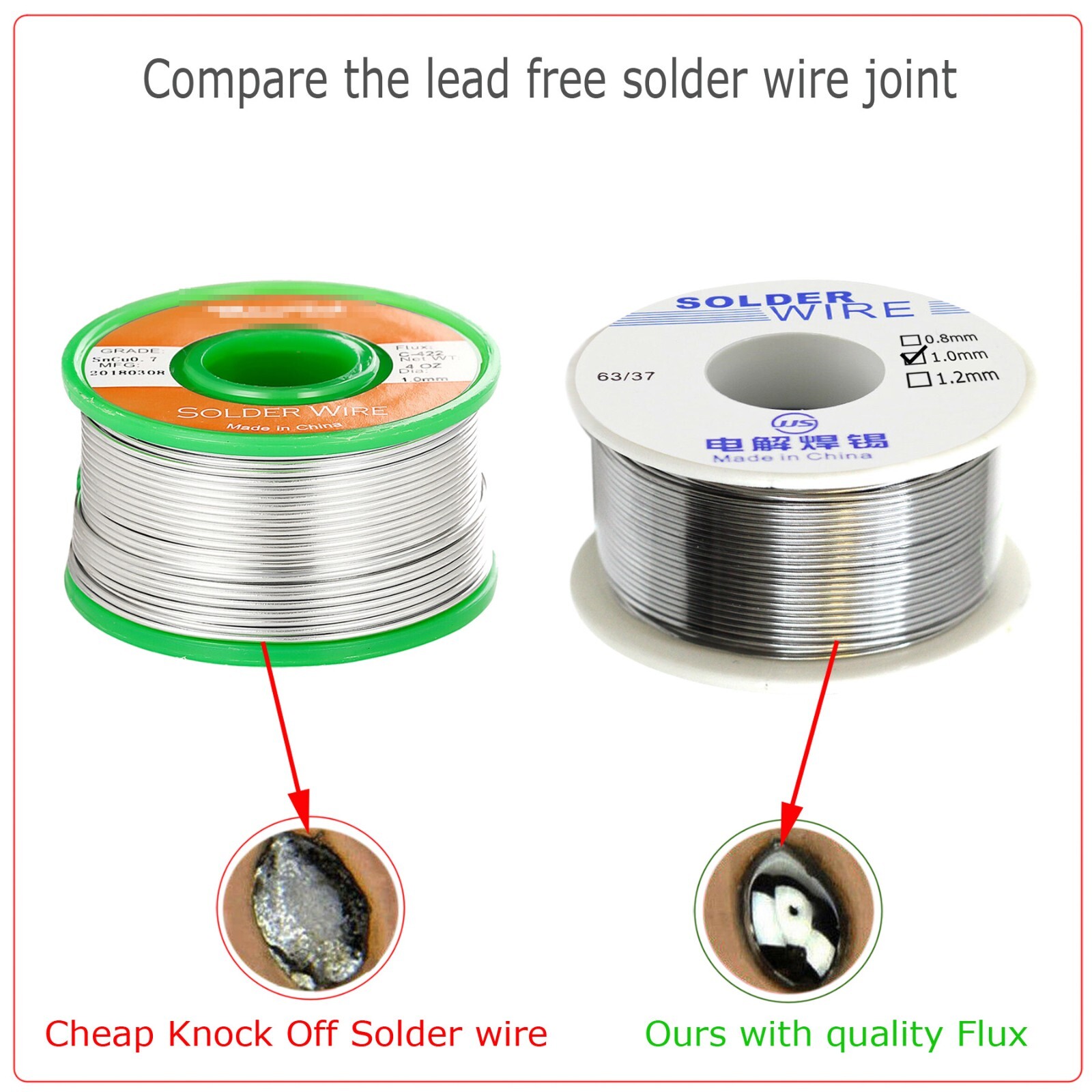 200g 63/37 Tin Rosin Core Solder Wire For Electrical Soldering Sn60 Flux 1.2mm