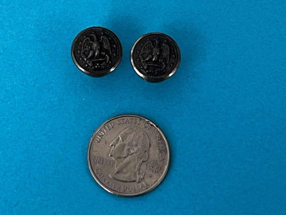WWII WW2 US Navy Naval Hat Buttons Pair