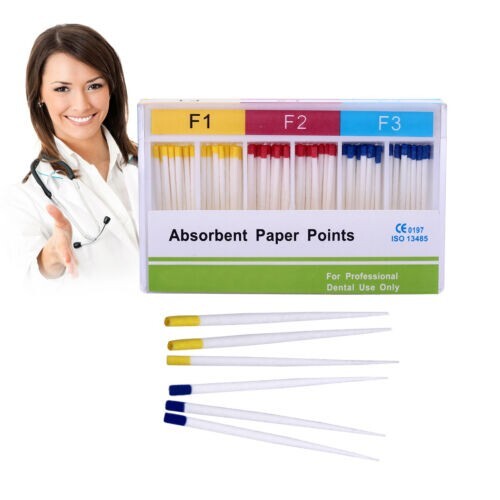 Dental Endo F1 F2 F3 Absorbent Paper Points For Dental Root Endodontics