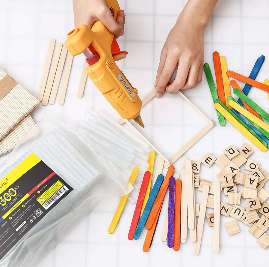 100pcs Mini Hot Glue Sticks – 7mm Clear Adhesive for DIY & Repairs - NEW