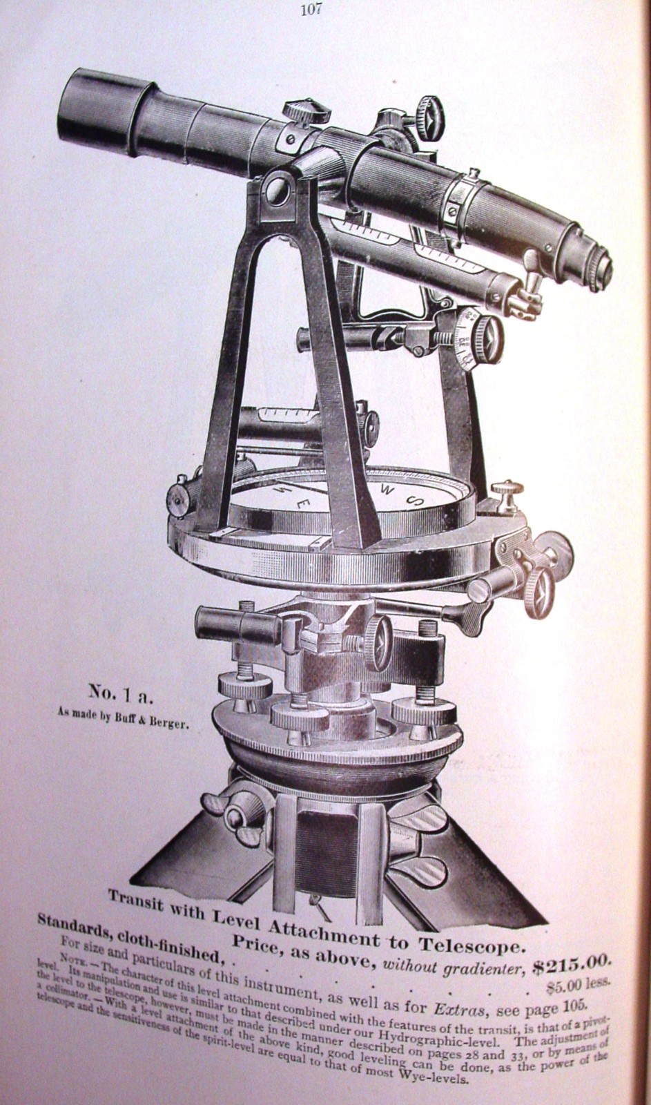 1894 Buff Berger Surveying Insts. Catalog