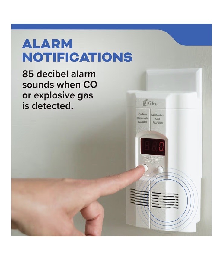 Kidde Carbon Monoxide Detector, Propane, Natural, Methane, & Explosive