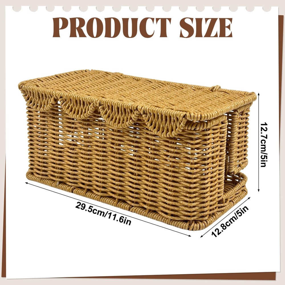 Scalloped Edge Handmade Cable Management Box, Elegant Plastic Rattar Cable Or...