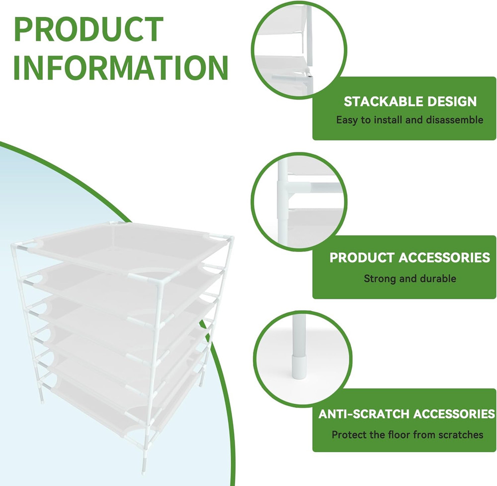 6-Layer Mesh Sweater Drying Rack - Space-Saving Stackable Clothes Dryer