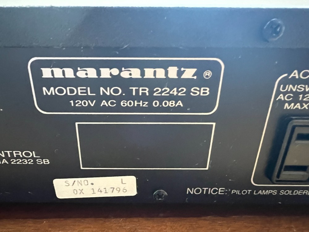 Vintage Marantz TR 2242 Stereo Tuner