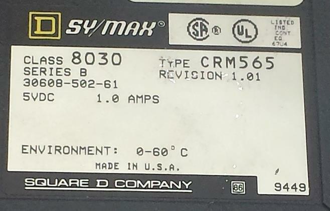 Square D 8030 CRM565 SY/NET SY/MAX Network Interface Module 5 VDC 1.0 Amp