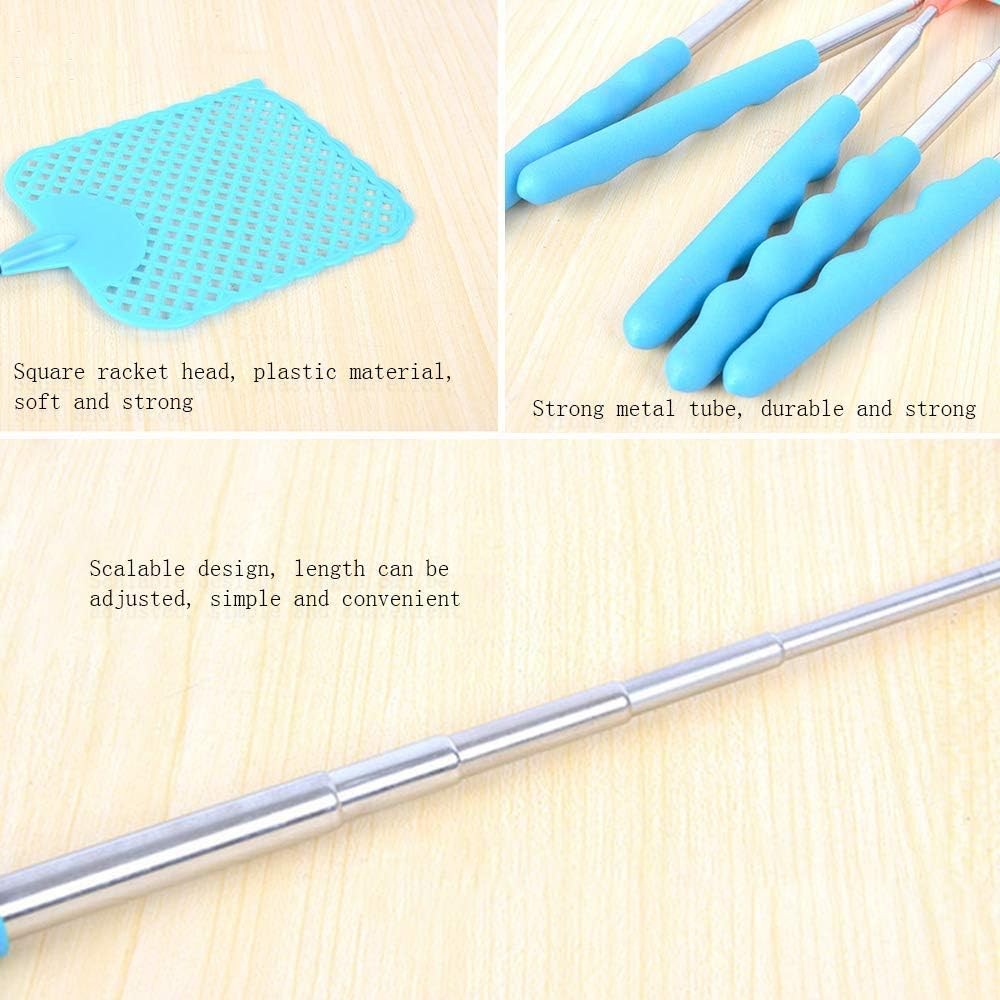 5-Pack Extendable Fly Swatters – Heavy Duty Telescopic Pest Control Tools