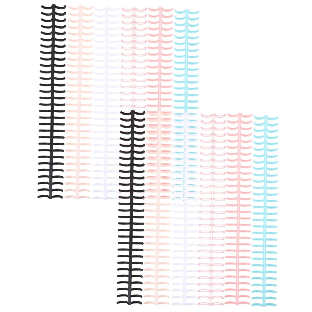12pcs Click Binding Spines Plastic Loose-Leaf Coil Segmented Binders Notebook...