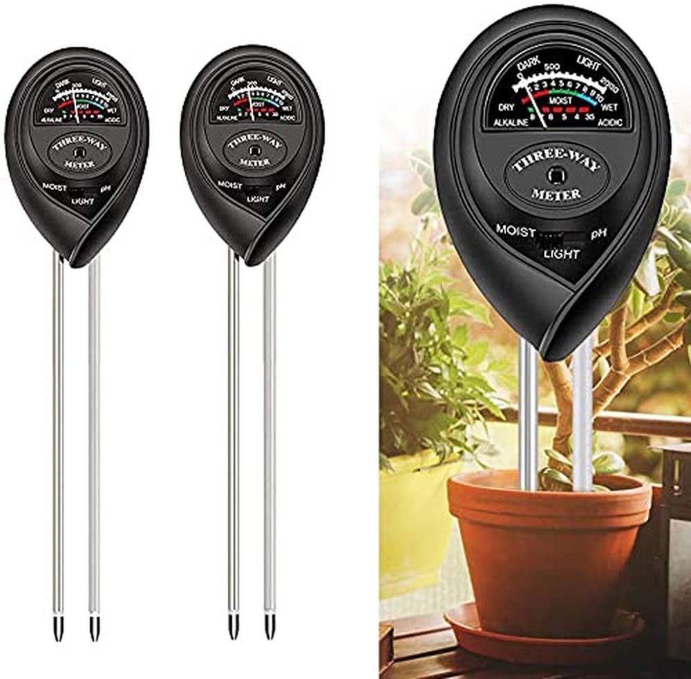 Soil Tester, Plant Meter, Light Tester, 3-in-1 Function Soil Testing Kit for ...