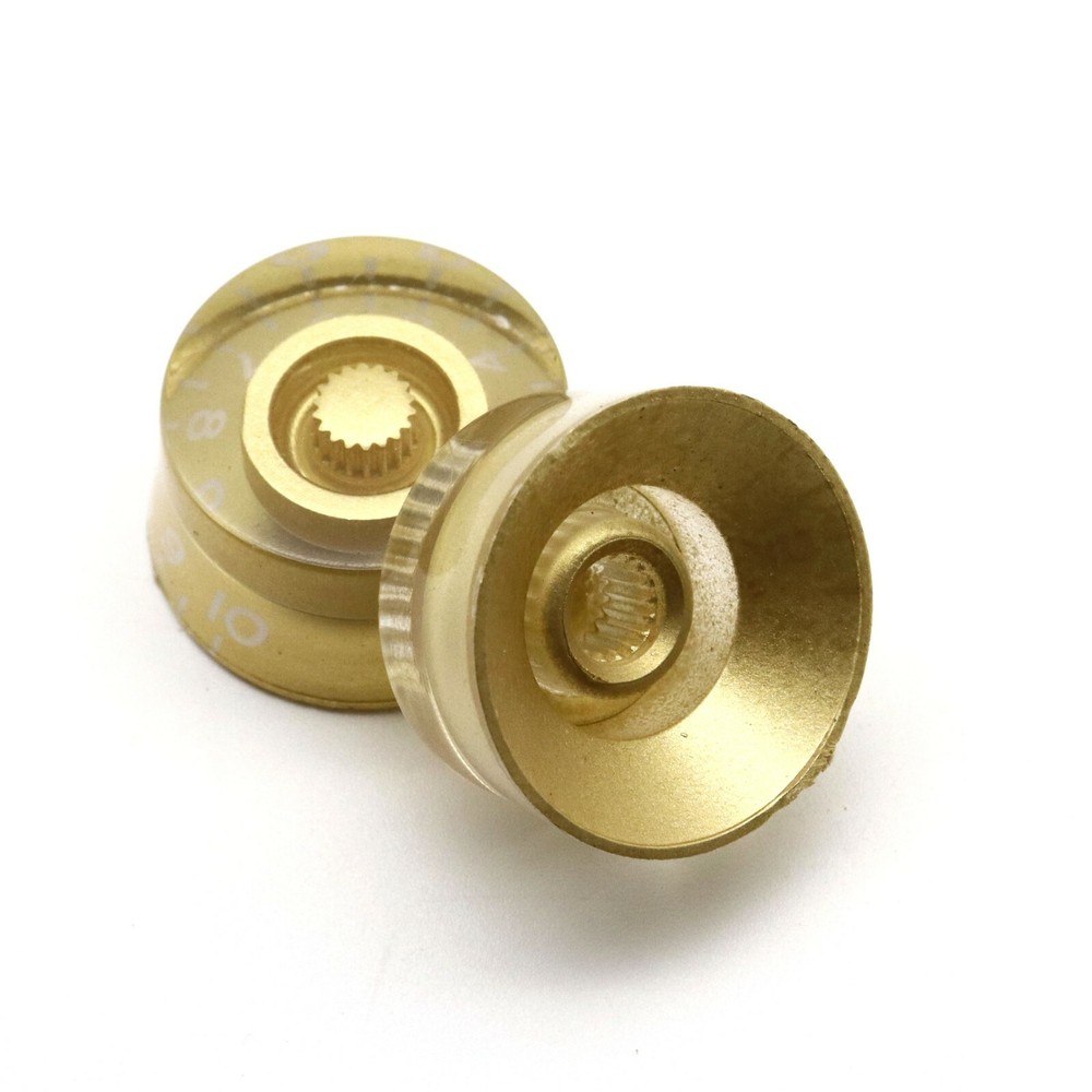4Pcs Gold Guitar Speed Control Knobs Tone Volume Knobs Pots for Electric Guitar