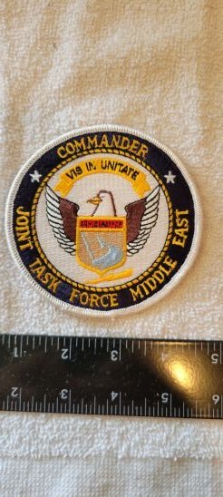 US NAVY COMMANDER / JOINT TASK FORCE MIDDLE EAST - EMBROIDERED PATCH