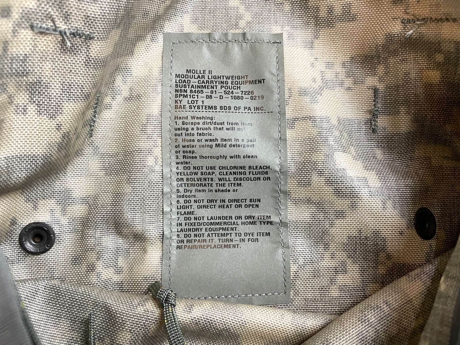 NEW IN BAG - Sustainment Pouch US Army Molle II ACU UCP USGI