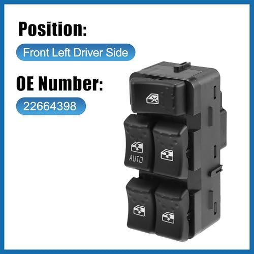 1 Set 22664398 Car Master Power Window Switch Front Driver Side for Saturn Ion